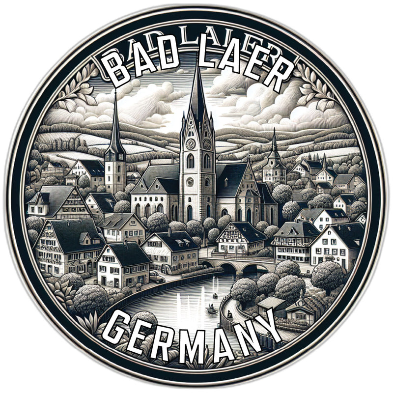 Bad Laer Germany Souvenir Die Cut Flat Magnet 4-Inch