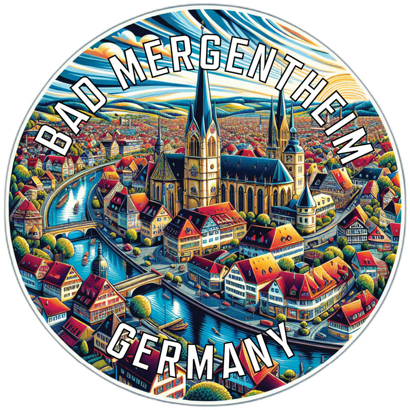 Bad Mergentheim Germany Souvenir Die Cut Flat Magnet 3-Inch