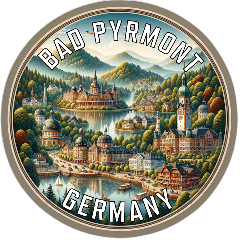 Bad Pyrmont Germany Souvenir Die Cut Flat Magnet 6-Inch
