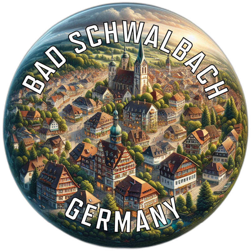 Bad Schwalbach Germany Souvenir Die Cut Flat Magnet 6-Inch