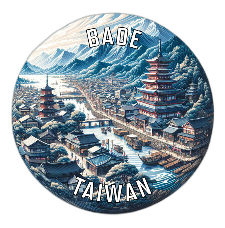 Bade Taiwan Souvenir Die Cut Flat Magnet 3-Inch