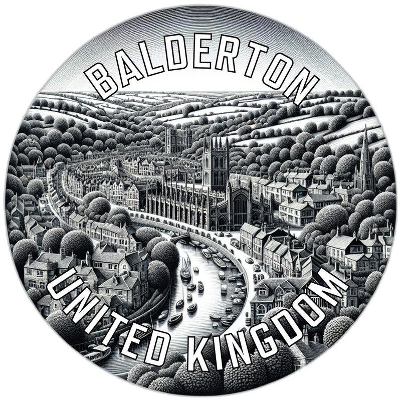 Balderton United Kingdom Souvenir Die Cut Flat Magnet 2-Inch