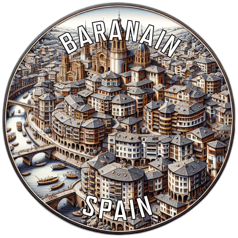 Baranain Spain Souvenir Die Cut Flat Magnet 2-Inch