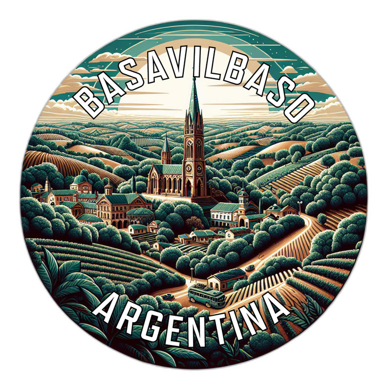 Basavilbaso Argentina Souvenir Die Cut Flat Magnet 2-Inch