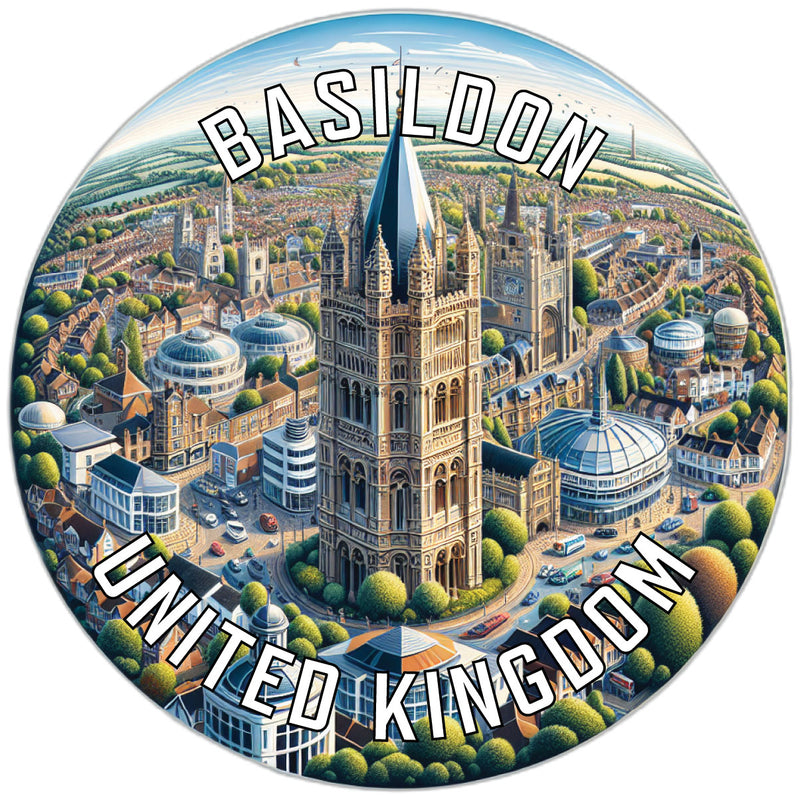 Basildon United Kingdom Souvenir Vinyl Decal Sticker 2-Inch