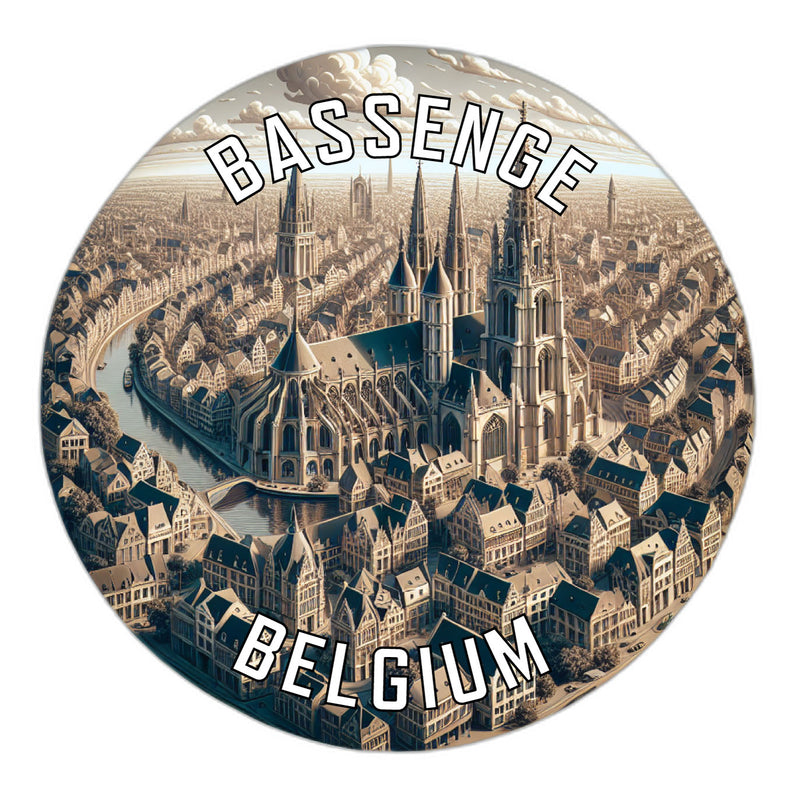 Bassenge Belgium Souvenir Vinyl Decal Sticker 2-Inch