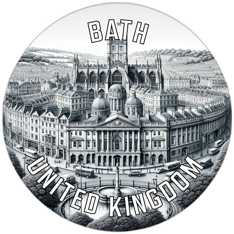 Bath United Kingdom Souvenir Die Cut Flat Magnet 6-Inch