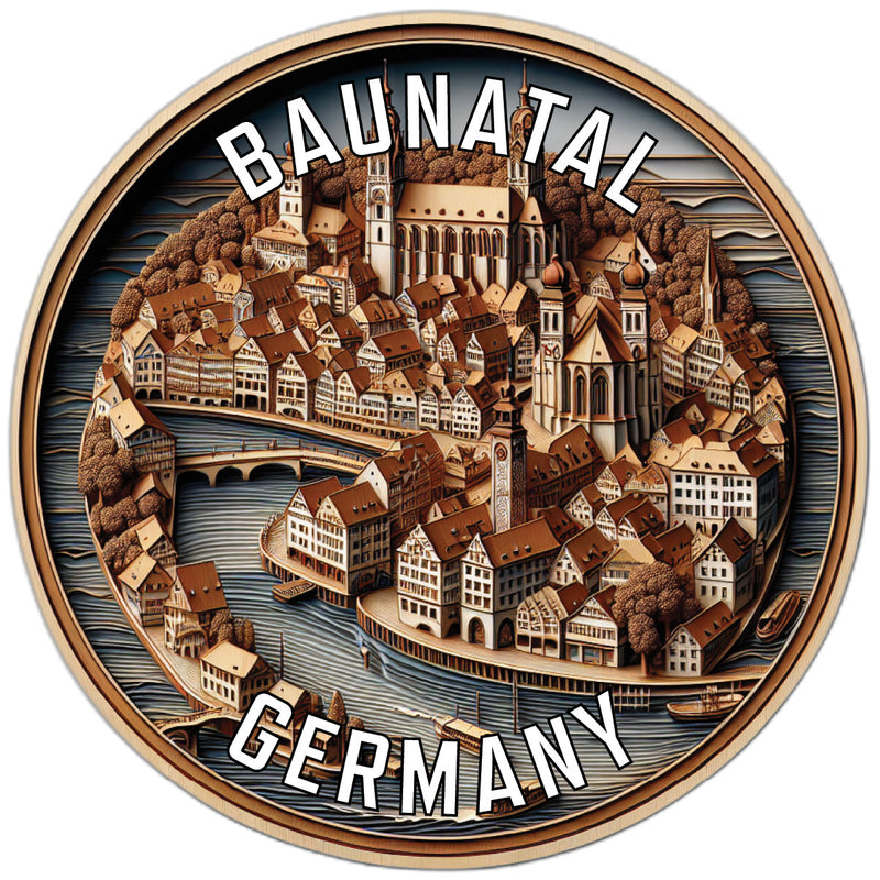 Baunatal Germany Souvenir Die Cut Flat Magnet 4-Inch