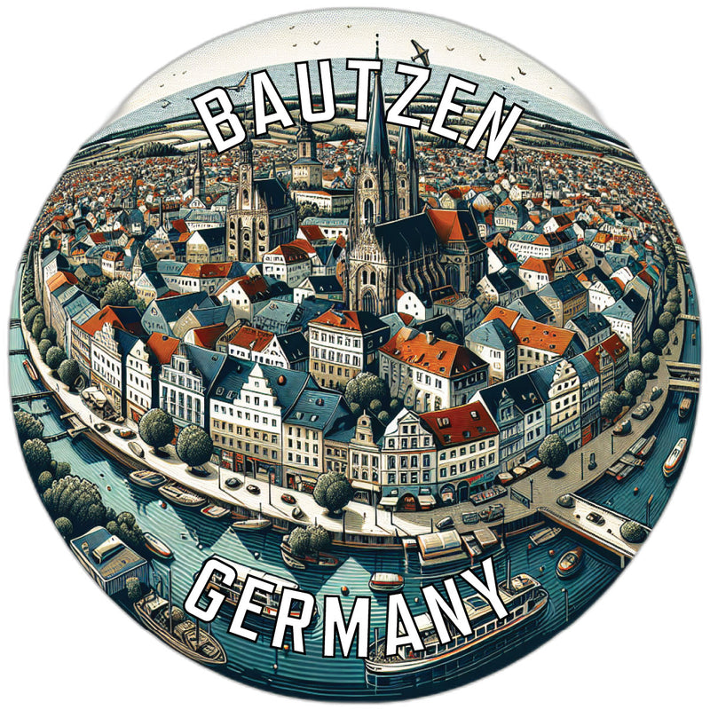 Bautzen Germany Souvenir Die Cut Flat Magnet 3-Inch