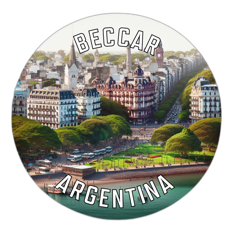 Beccar Argentina Souvenir Die Cut Flat Magnet 6-Inch