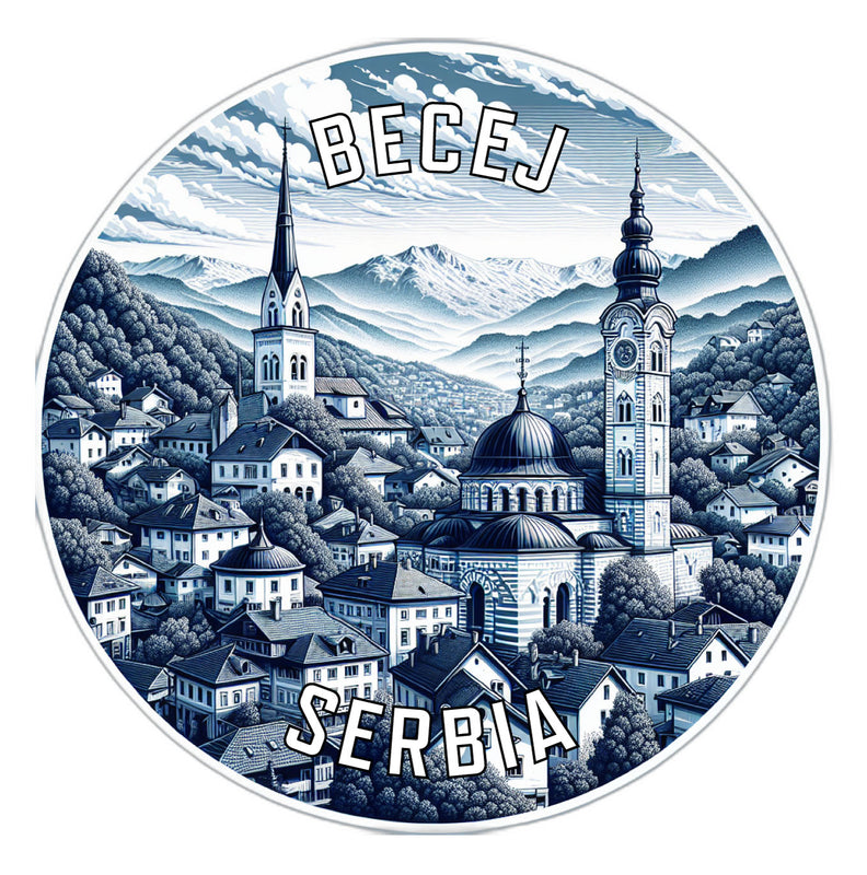 Becej Serbia Souvenir Vinyl Decal Sticker 2-Inch