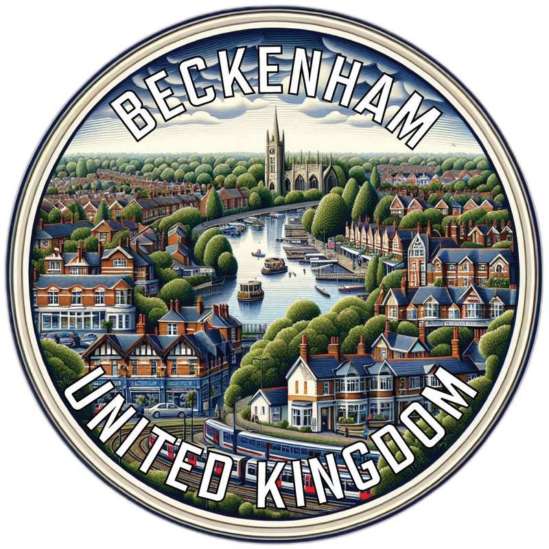 Beckenham United Kingdom Souvenir Die Cut Flat Magnet 2-Inch