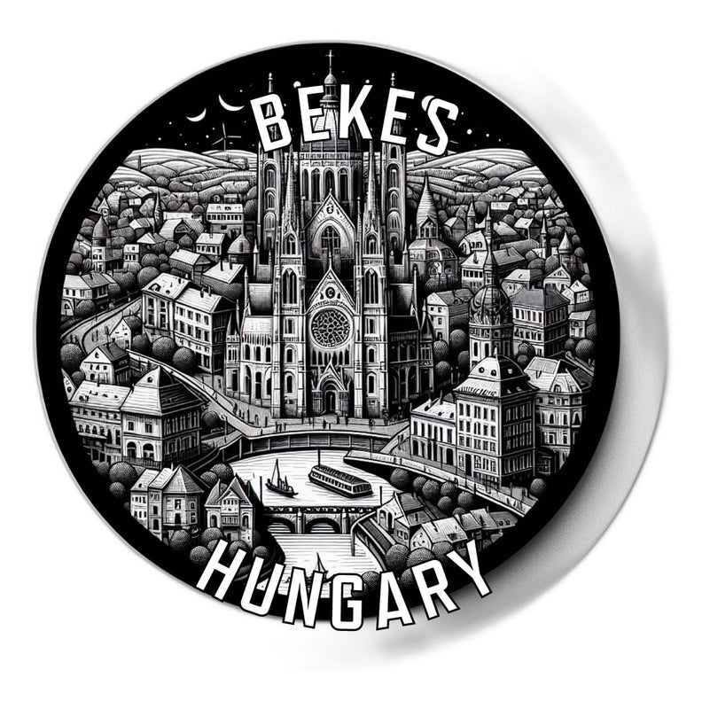 Bekes Hungary Souvenir Die Cut Flat Magnet 6-Inch