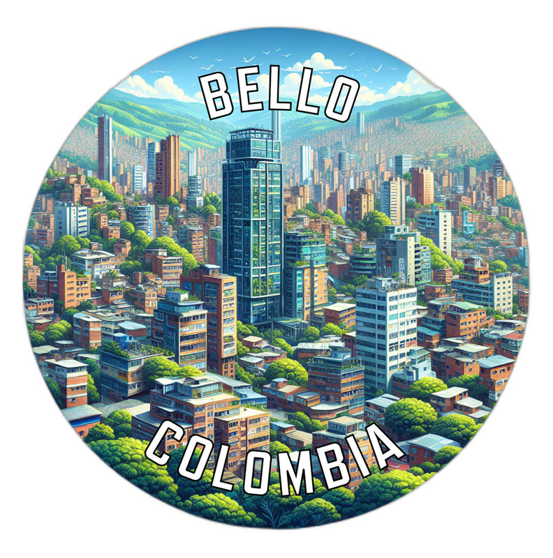 Bello Colombia Souvenir Vinyl Decal Sticker 2-Inch