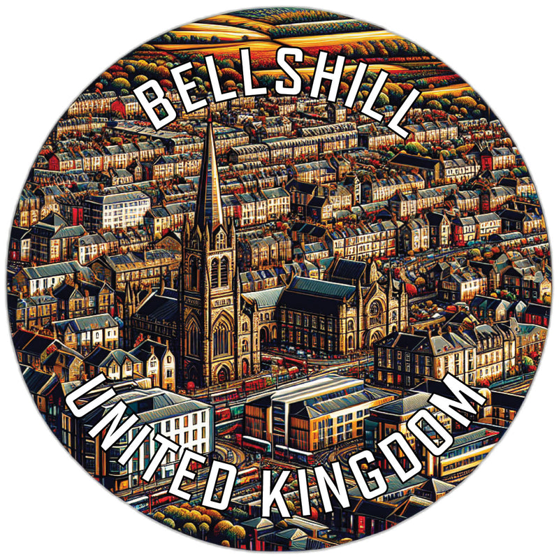 Bellshill United Kingdom Souvenir Die Cut Flat Magnet 2-Inch