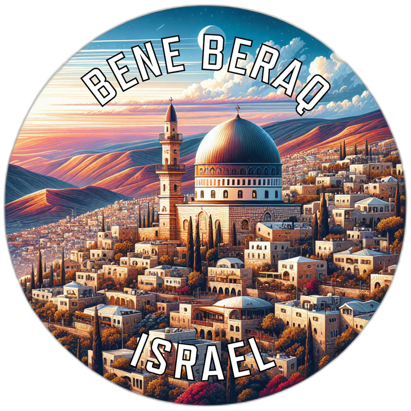 Bene Beraq Israel Souvenir Die Cut Flat Magnet 6-Inch