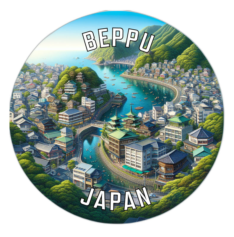 Beppu Japan Souvenir Die Cut Flat Magnet 2-Inch