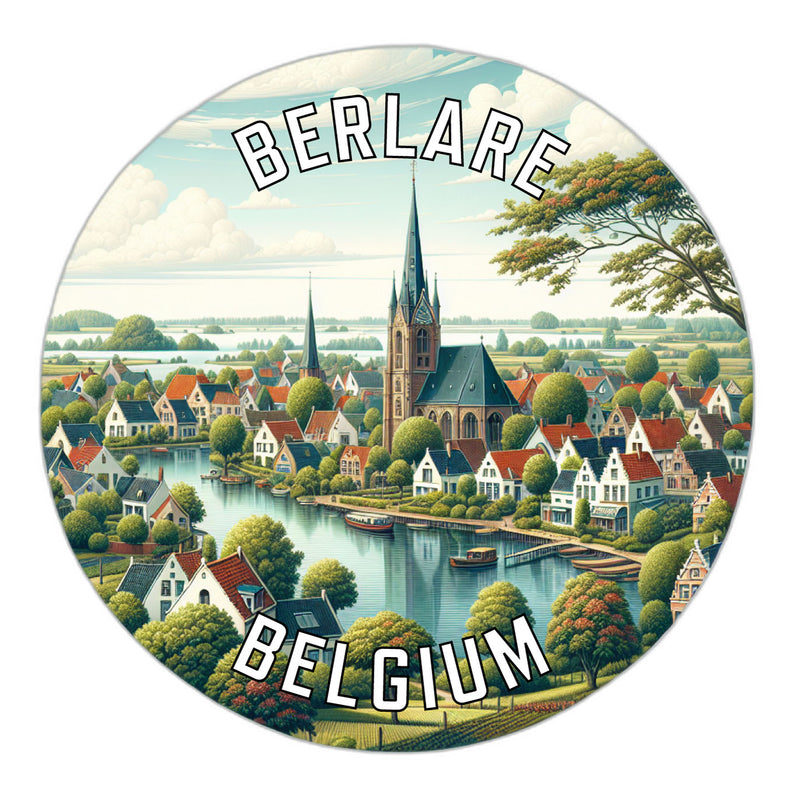 Berlare Belgium Souvenir Die Cut Flat Magnet 6-Inch