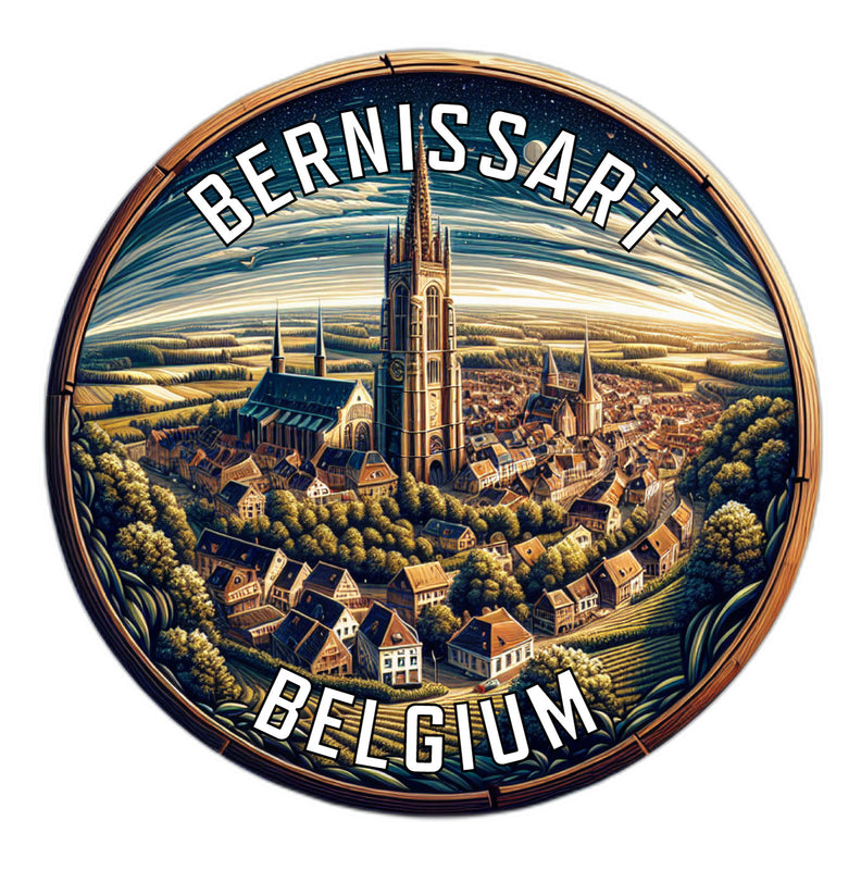 Bernissart Belgium Souvenir Die Cut Flat Magnet 2-Inch