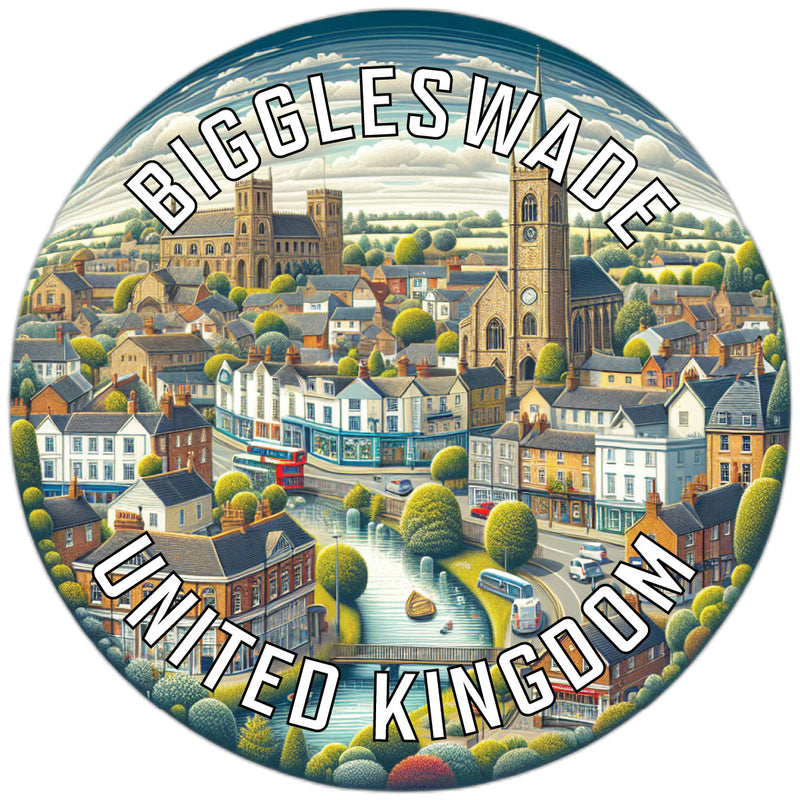 Biggleswade United Kingdom Souvenir Die Cut Flat Magnet 6-Inch