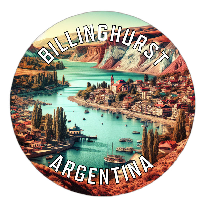 Billinghurst Argentina Souvenir Die Cut Flat Magnet 2-Inch