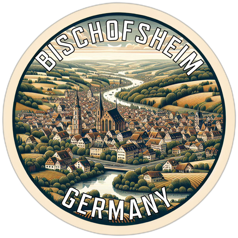 Bischofsheim Germany Souvenir Die Cut Flat Magnet 6-Inch