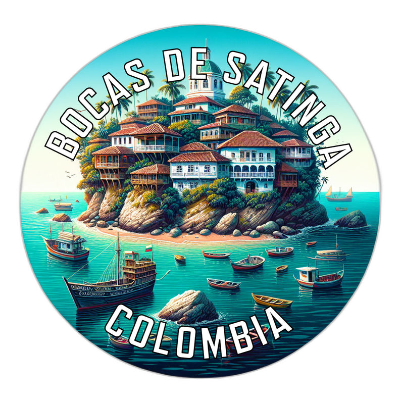 Bocas de Satinga Colombia Souvenir Vinyl Decal Sticker 2-Inch