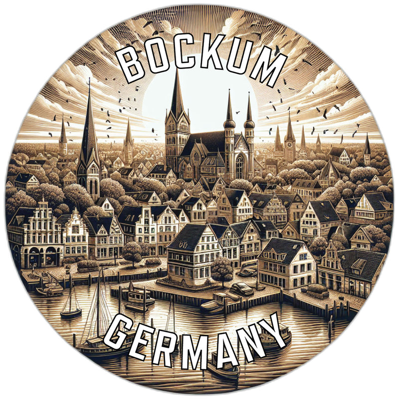 Bockum Germany Souvenir Die Cut Flat Magnet 2-Inch