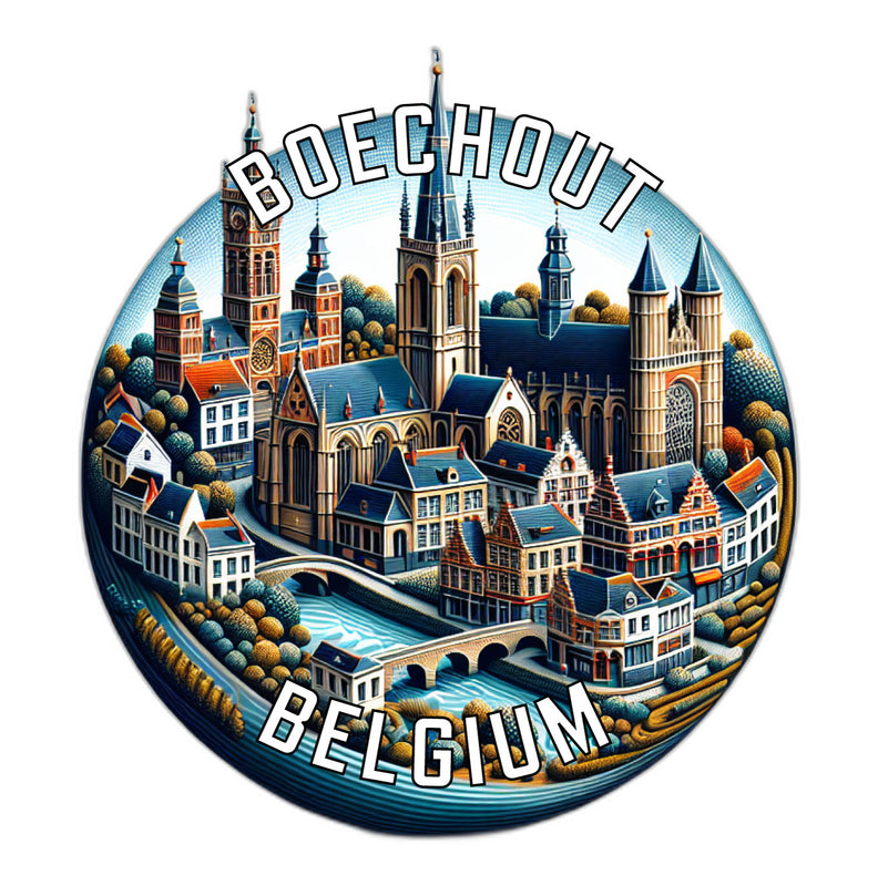 Boechout Belgium Souvenir Vinyl Decal Sticker 3-Inch