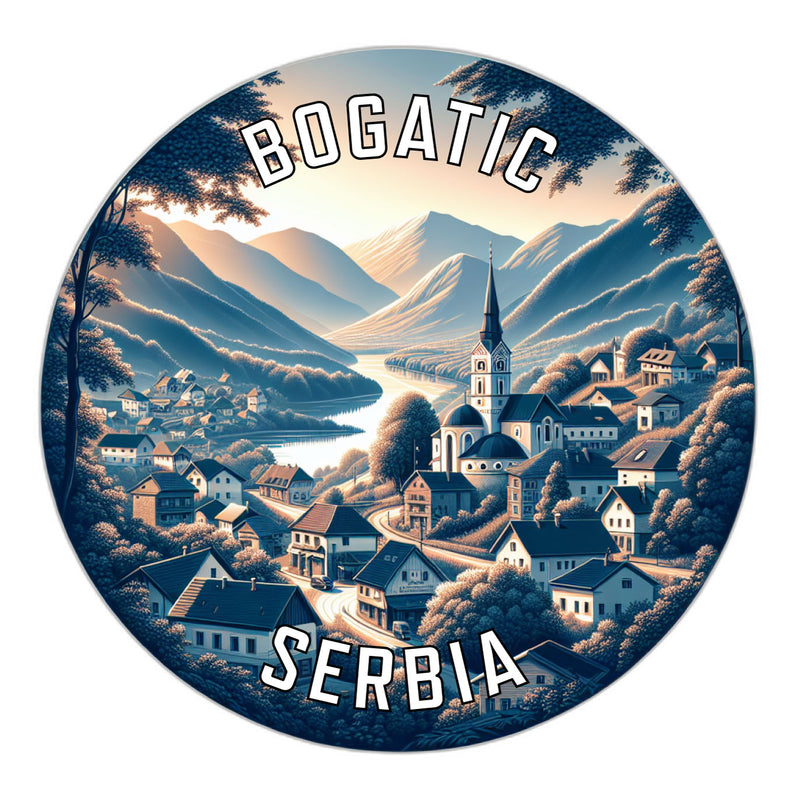 Bogatic Serbia Souvenir Die Cut Flat Magnet 2-Inch