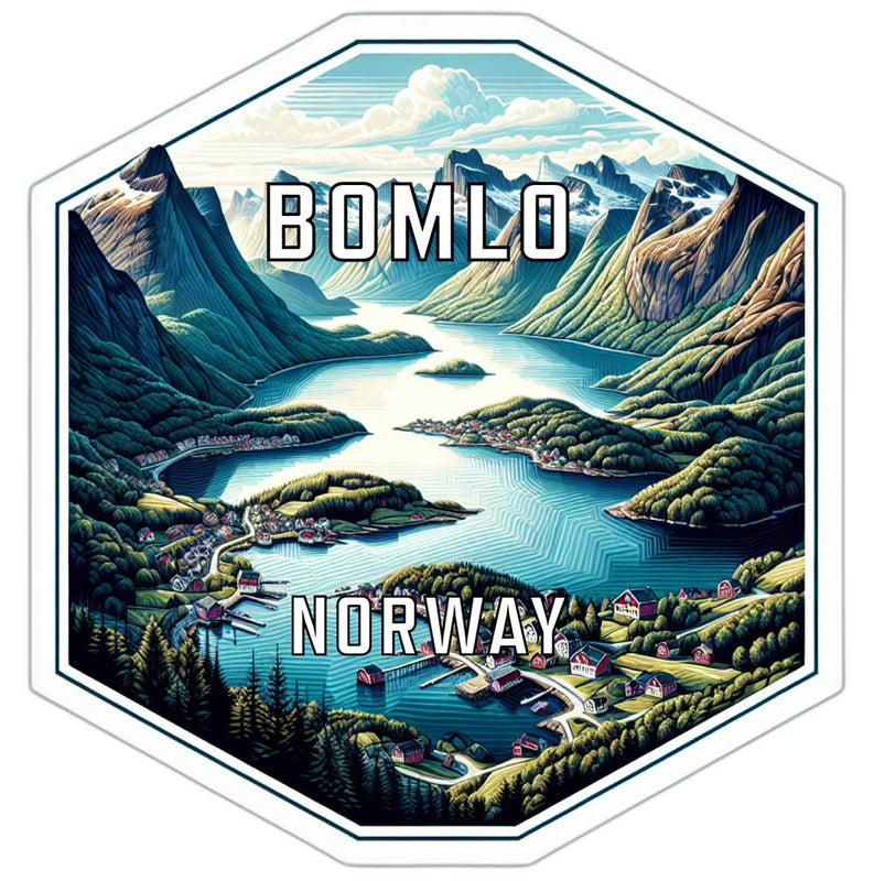Bomlo Norway Travel Destination Souvenir Vinyl Decal Sticker 2-Inch