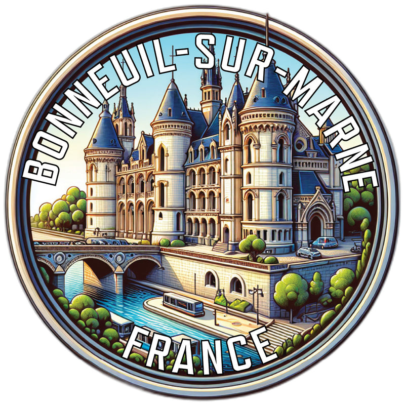Bonneuil sur Marne France Souvenir Die Cut Flat Magnet 2-Inch