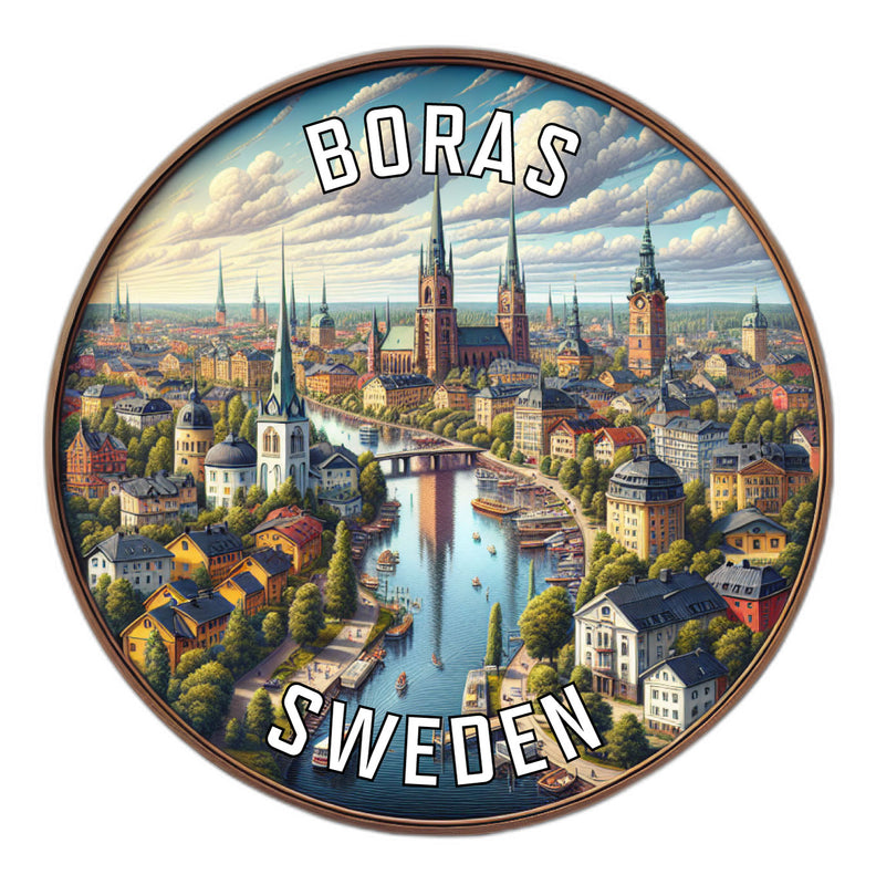 Boras Sweden Souvenir Vinyl Decal Sticker 6-Inch