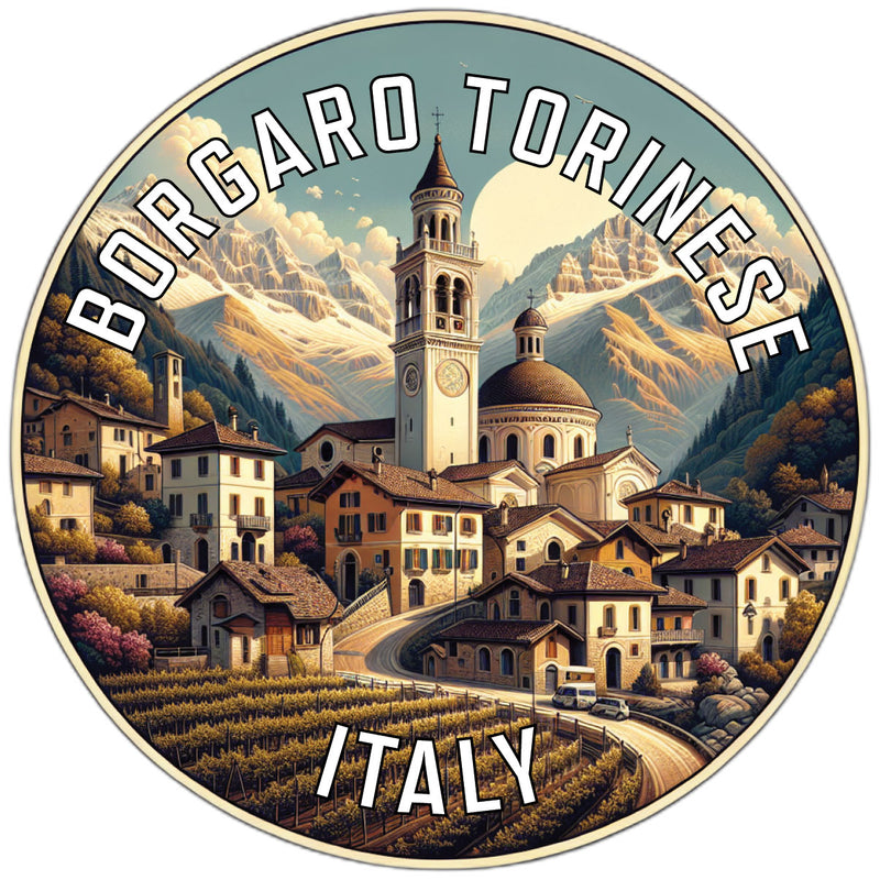Borgaro Torinese Italy Souvenir Die Cut Flat Magnet 2-Inch