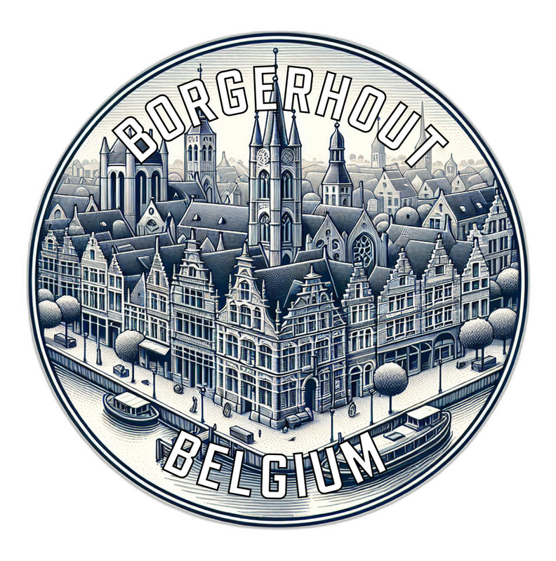 Borgerhout Belgium Souvenir Vinyl Decal Sticker 4-Inch