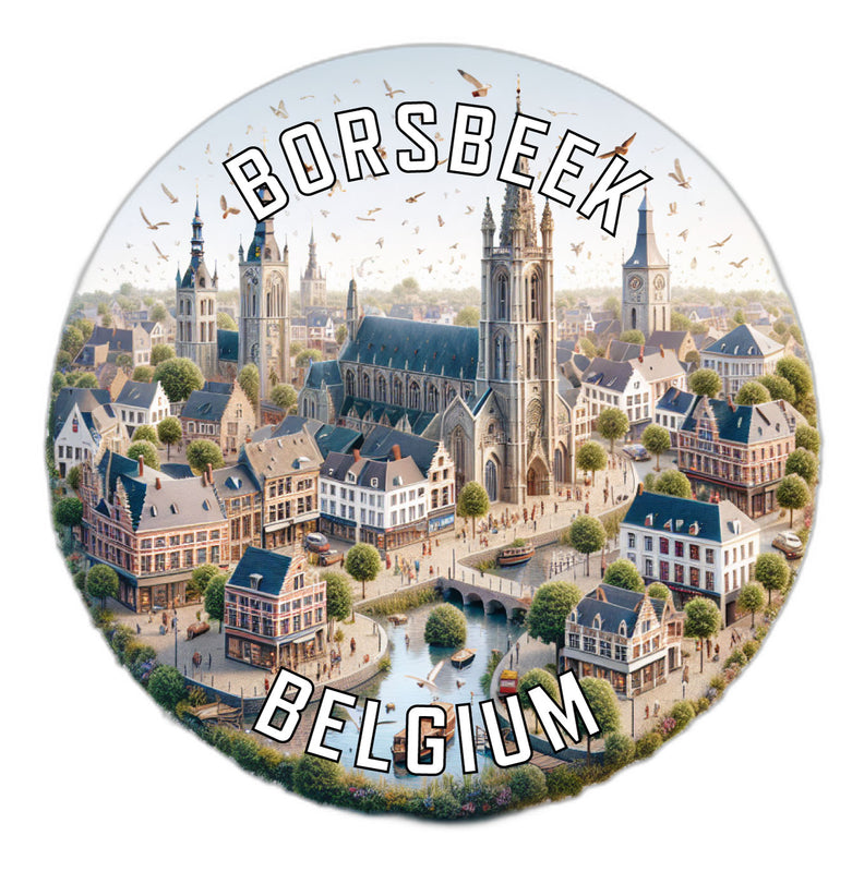 Borsbeek Belgium Souvenir Vinyl Decal Sticker 2-Inch