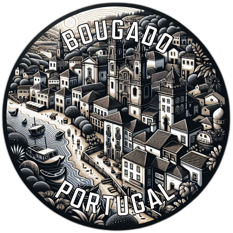 Bougado Portugal Souvenir Die Cut Flat Magnet 6-Inch