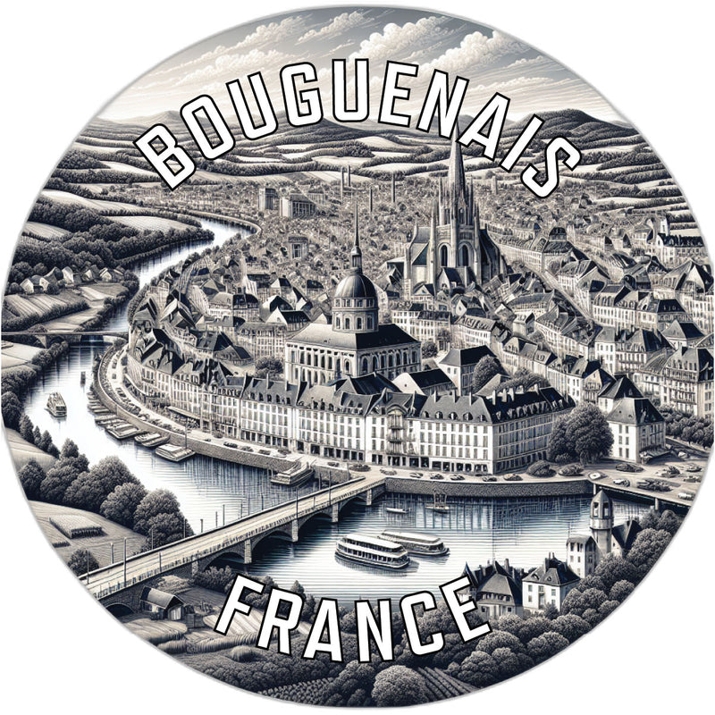 Bouguenais France Souvenir Die Cut Flat Magnet 6-Inch