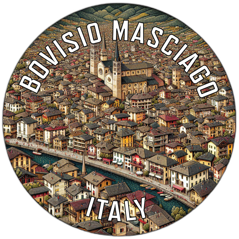 Bovisio Masciago Italy Souvenir Die Cut Flat Magnet 2-Inch