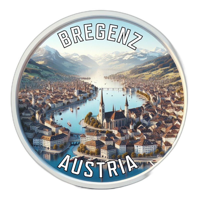 Bregenz Austria Souvenir Die Cut Flat Magnet 2-Inch