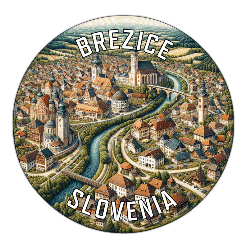 Brezice Slovenia Souvenir Die Cut Flat Magnet 2-Inch