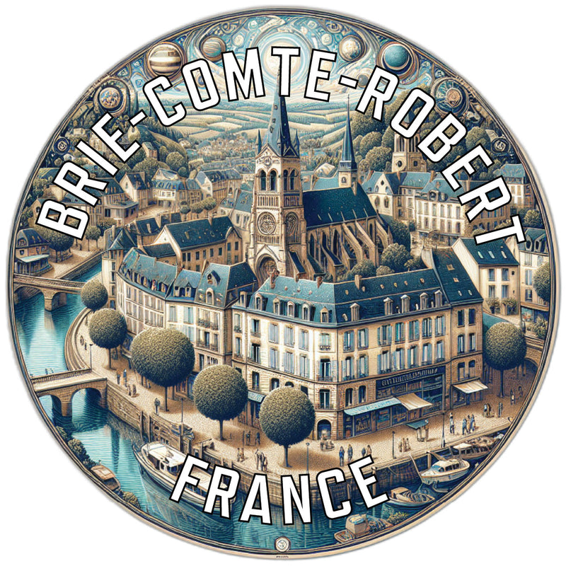 Brie Comte Robert France Souvenir Vinyl Decal Sticker 2-Inch