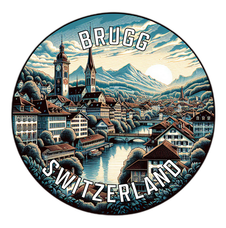 Brugg Switzerland Souvenir Vinyl Decal Sticker 2-Inch