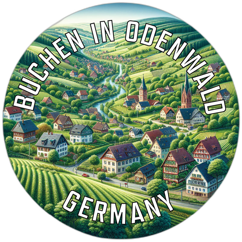 Buchen in Odenwald Germany Souvenir Die Cut Flat Magnet 2-Inch