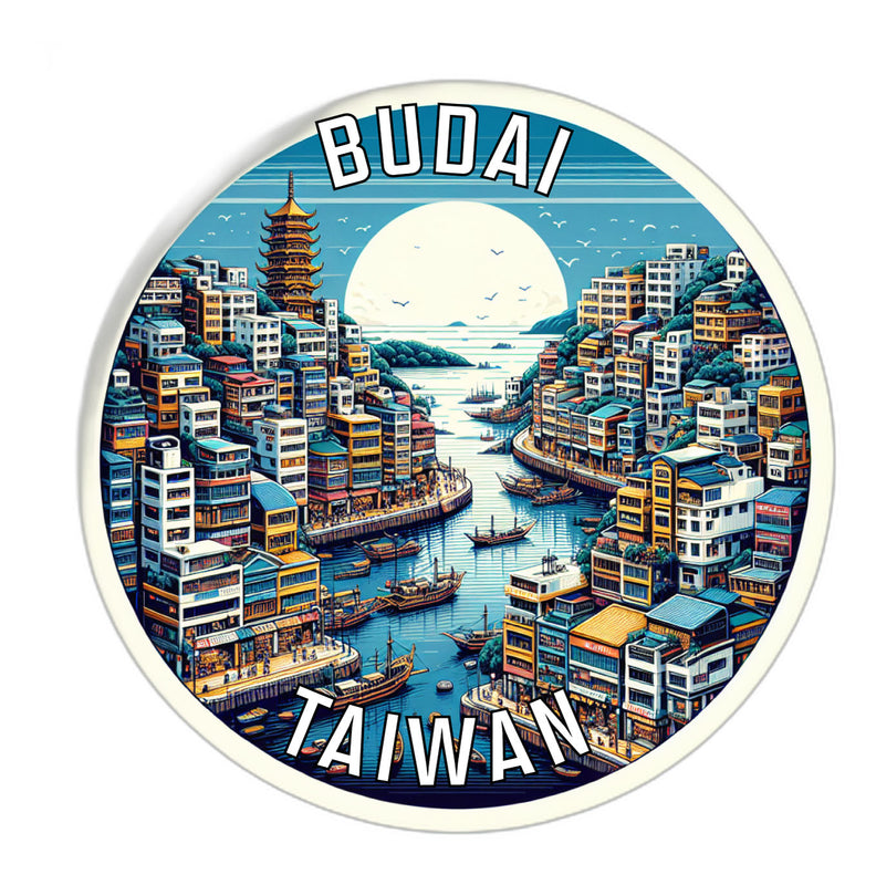 Budai Taiwan Souvenir Vinyl Decal Sticker 6-Inch