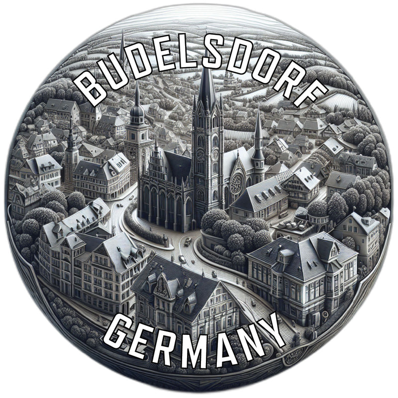Budelsdorf Germany Souvenir Die Cut Flat Magnet 2-Inch