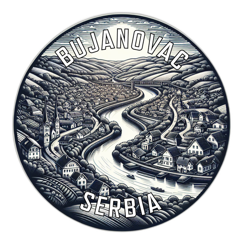Bujanovac Serbia Souvenir Die Cut Flat Magnet 2-Inch
