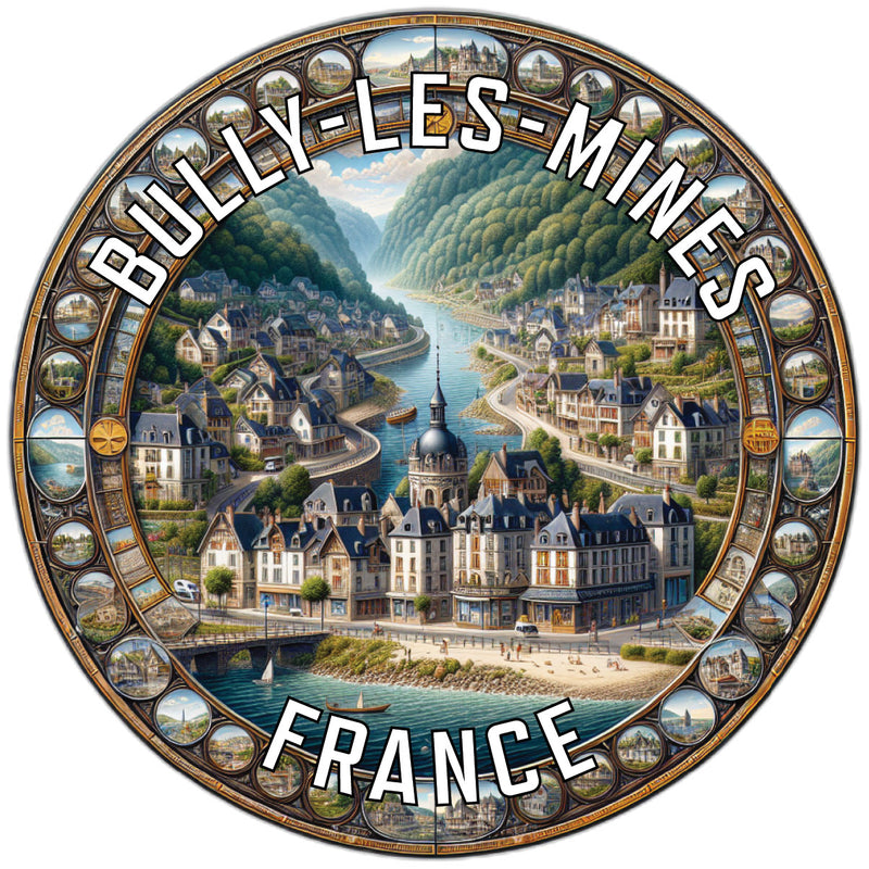 Bully les Mines France Souvenir Die Cut Flat Magnet 2-Inch