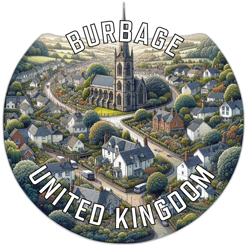 Burbage United Kingdom Souvenir Die Cut Flat Magnet 2-Inch