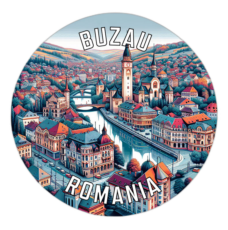 Buzau Romania Souvenir Vinyl Decal Sticker 6-Inch